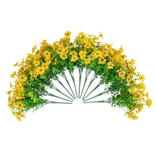 Michaels, 13" UV Resistant Artificial Daisy Bushes, 12ct. – Category: Bushes